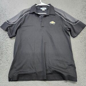 Extreme Chevrolet Polo Shirt Mens Large Black Colorblock Embroidered Logo